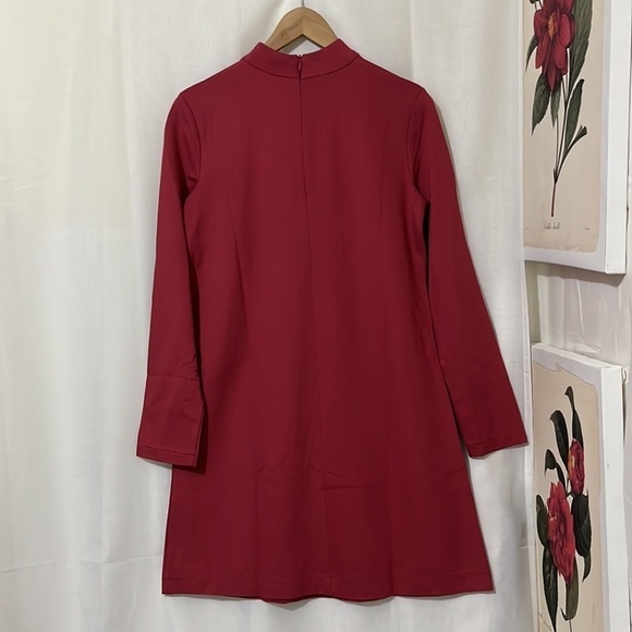 NWT Zara Dark Rose Long Sleeve High Neck Dress a214 - Picture 4 of 4